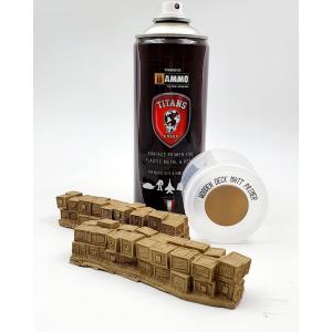 TITANS HOBBY: Wooden Deck Matt Primer - 400ml Spray per plastica, metallo e resina