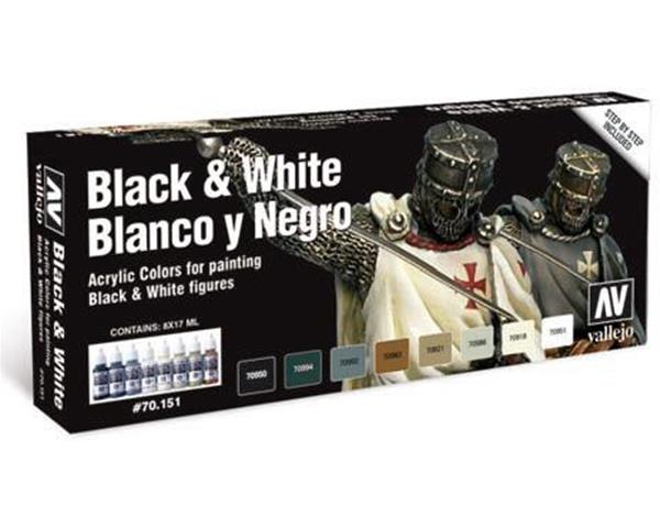 Vallejo MODEL Color: Model Color SET 17ml - Blancos y Negros