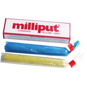 MILLIPUT: Standard Yellow-Grey TWO PART EPOXY PUTTY (113 gr.)