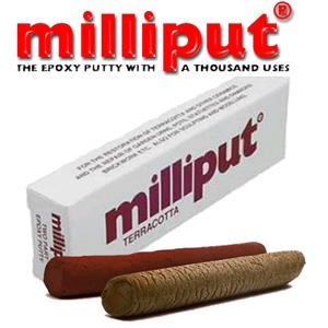 MILLIPUT: TERRACOTTA TWO PART EPOXY PUTTY (113 gr.)