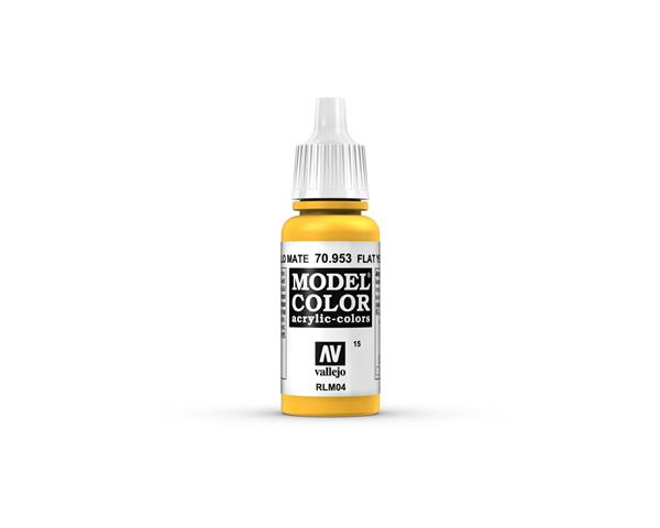 Vallejo MODEL Color: Flat Yellow - Acrylic color 17 ml