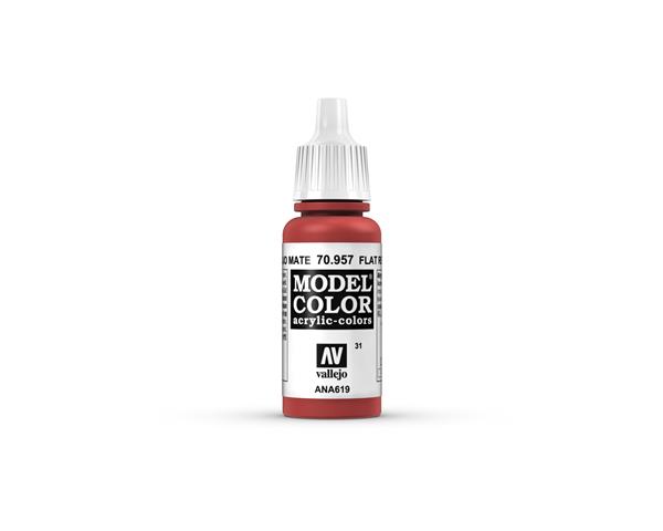 Vallejo MODEL Color: Flat Red - Acrylic color 17 ml