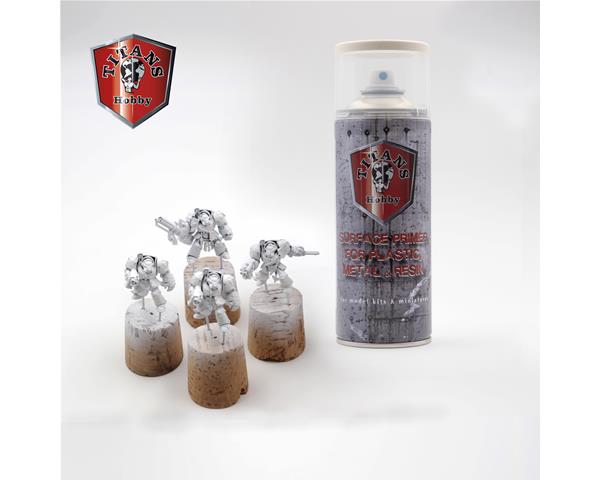 TITANS HOBBY: PRIMER Bianco Opaco - 400ml Spray per plastica, metallo e resina