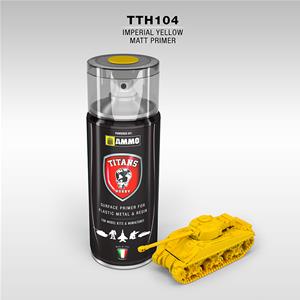 TITANS HOBBY: PRIMER Imperial Yellow Opaco - 400ml Spray per plastica, metallo e resina