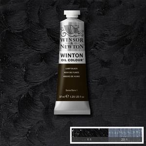 WINSOR & NEWTON WINTON OIL COLOUR 37ML - LAMP BLACK