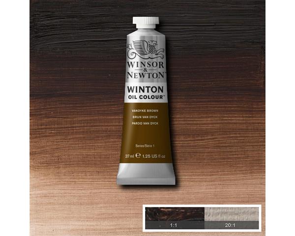 WINSOR & NEWTON WINTON OIL COLOUR 37ML - VANDYKE BROWN
