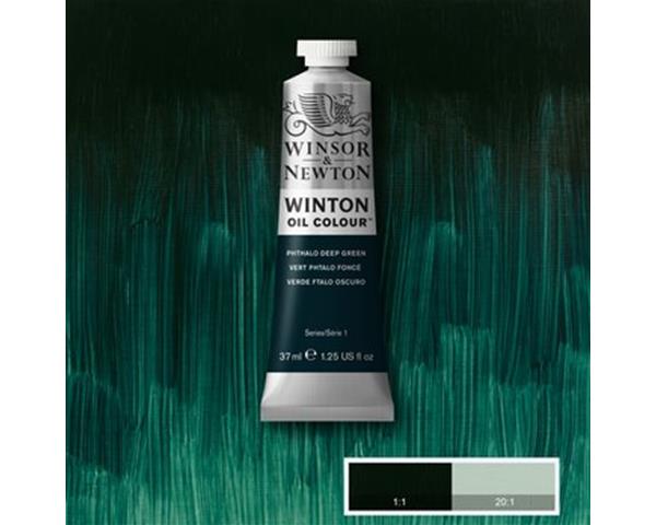 WINSOR & NEWTON WINTON OIL COLOUR 37ML - PHTHALO DEEP GREEN 