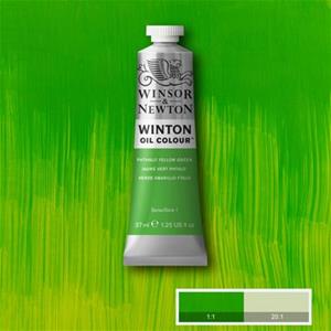 WINSOR & NEWTON OLIO WINTON 37ML - PHTHALO YELLOW GREEN 