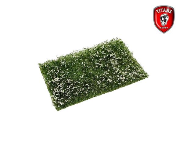 TITANS HOBBY: Flowery Meadow cm.10x15 Lenght 15mm - White Flowers