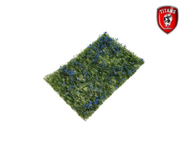 TITANS HOBBY: Flowery Meadow cm.10x15 Lenght 15mm - Blue Flowers