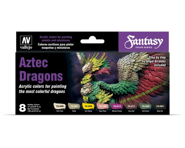 Vallejo GAME Color: Game Color SET 17ml - Aztec Dragons (8) by Angel Giraldez