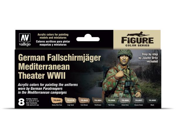 Vallejo MODEL Color: German Fallschirmjäger Mediterranean Theater WWII - SET 8 Model colors