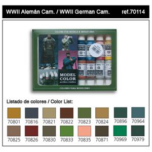 Vallejo MODEL Color: WWII German Cam.  - 16 Colors set 17 ml
